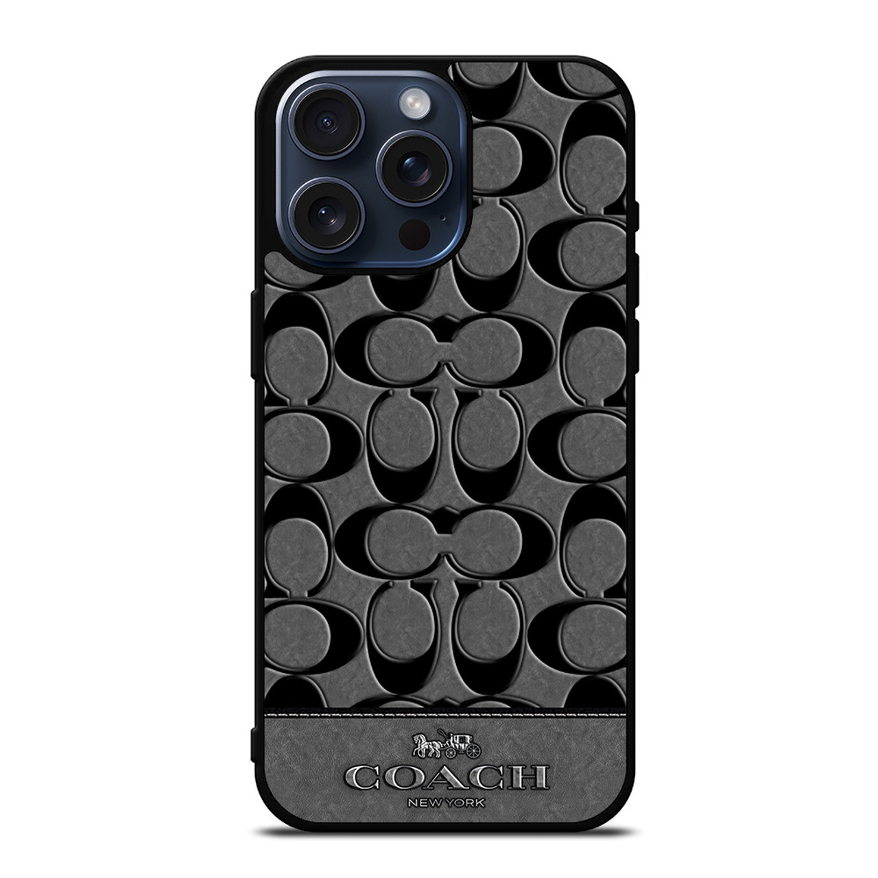 COACH NEW YORK GREY iPhone 15 Pro Max Case Cover